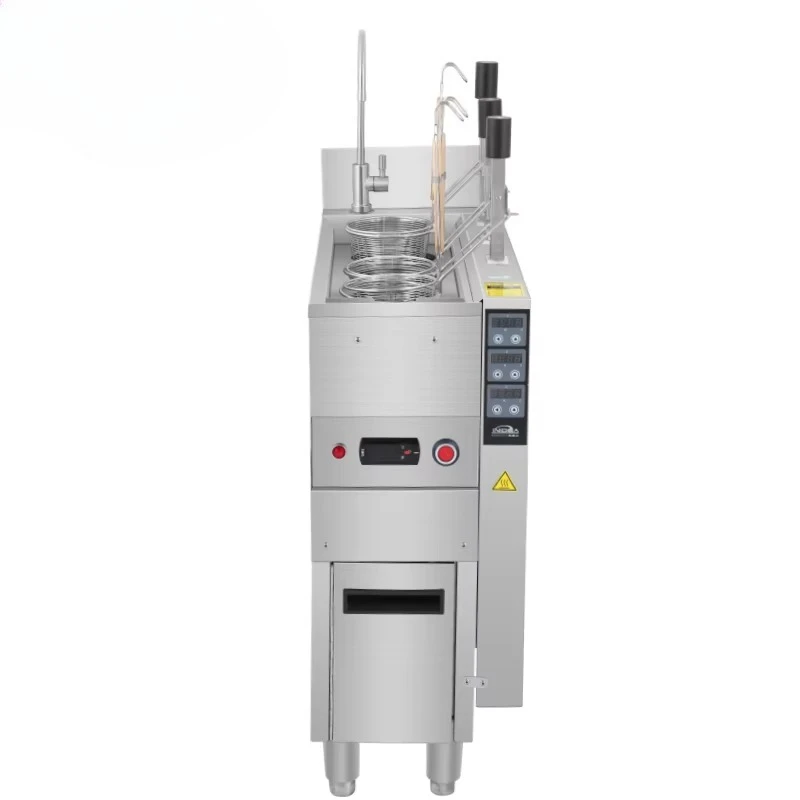 Stainless Steel Automatic Gas Electric Lifting 3 6 9 Head Oden Noodle Boiler Machine Kitchen Equipment Noodle Cooker