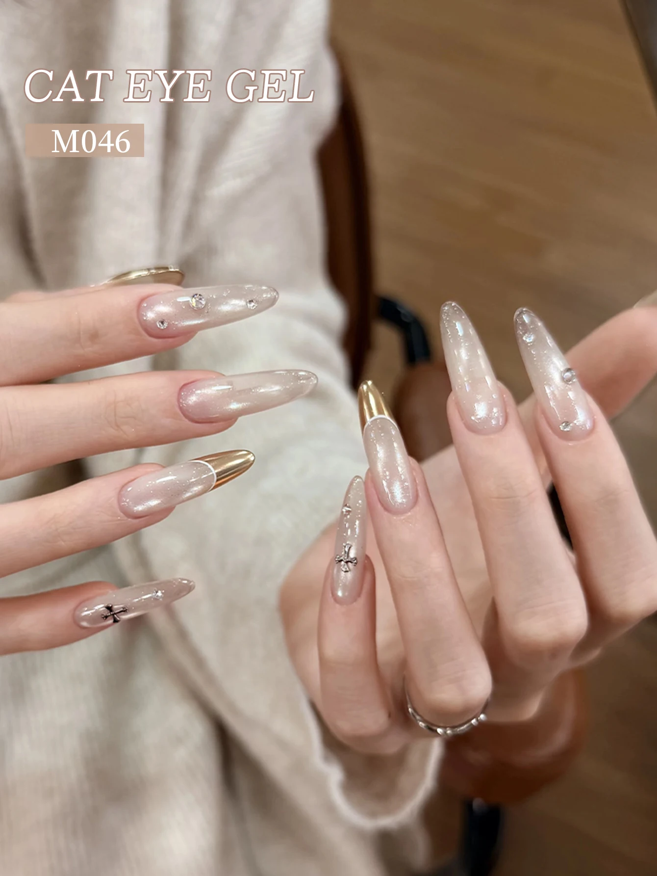 XEIJAYI 10ml Ice Snow Cat's Eye Gel Nagellack, abziehbar, UV/LED-härtbar, leicht zu entfernen, 3 Farben verfügbar, glänzend, für DIY und Salon – Detail 5