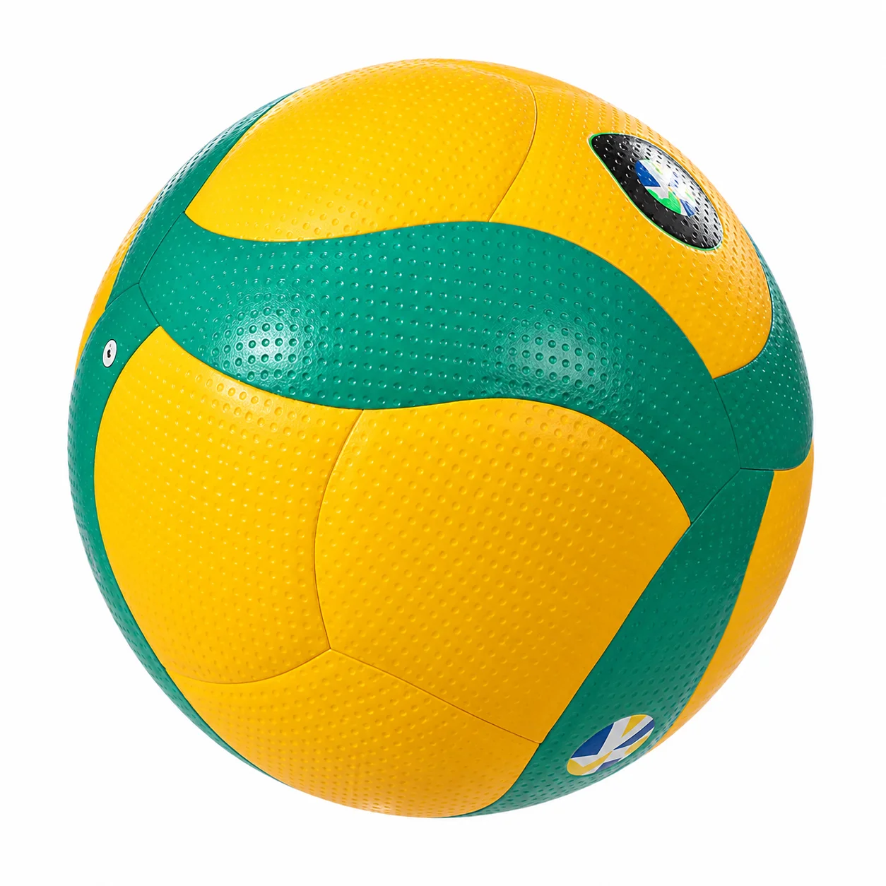 V200W Volleyball Blau Gelb Größe 5 Hochwertiger PU-Heißklebe-Volleyball für Jugendliche und Erwachsene Innen- und Außenbereich – Detail 1