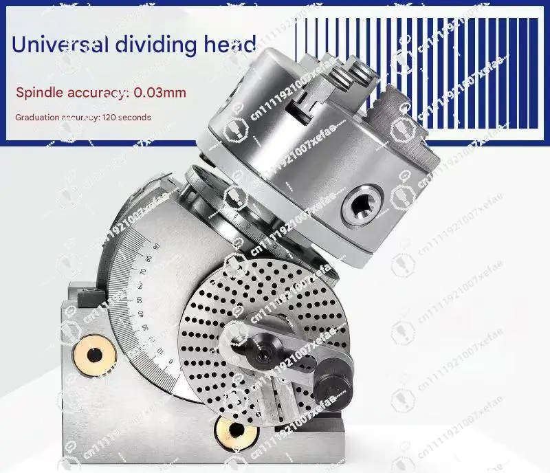 

Universal Indexing Indexing Head 125mm Chuck Indexing Head 3 Jaw Milling High Precision Semi-universal Head