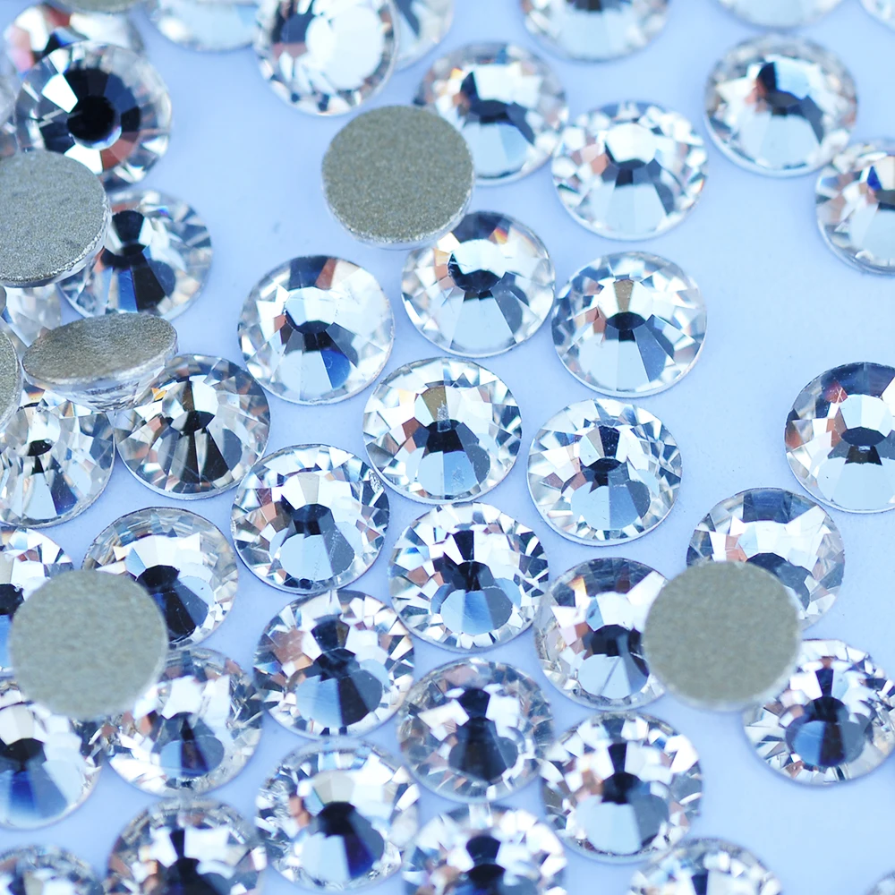 YANRUO 2058NoHF SS3-SS50 Crystal Clear Stones And Crystals Non Hot Fix Strass DIY Flat Back Rhinestone For Nail Art