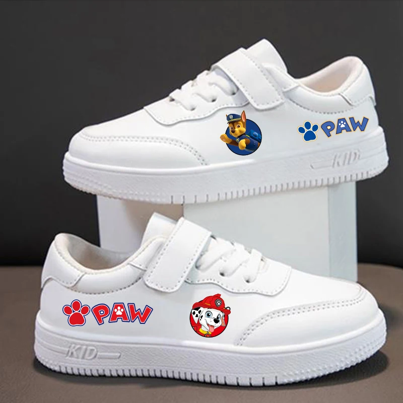 

Paw Patrol Sneakers Boy Girl Cartoon Anime Pattern Sports Shoes Skye Casual Board Shoes Leather Soft Soled Small White Shoes New
