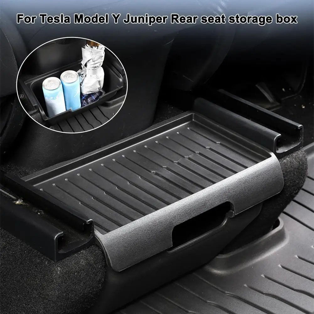 

Для Tesla Model3/Y ящик для хранения на заднее сиденье с противоскользящей крышкой компактный органайзер мусорный бак аксессуары для салона автомобиля