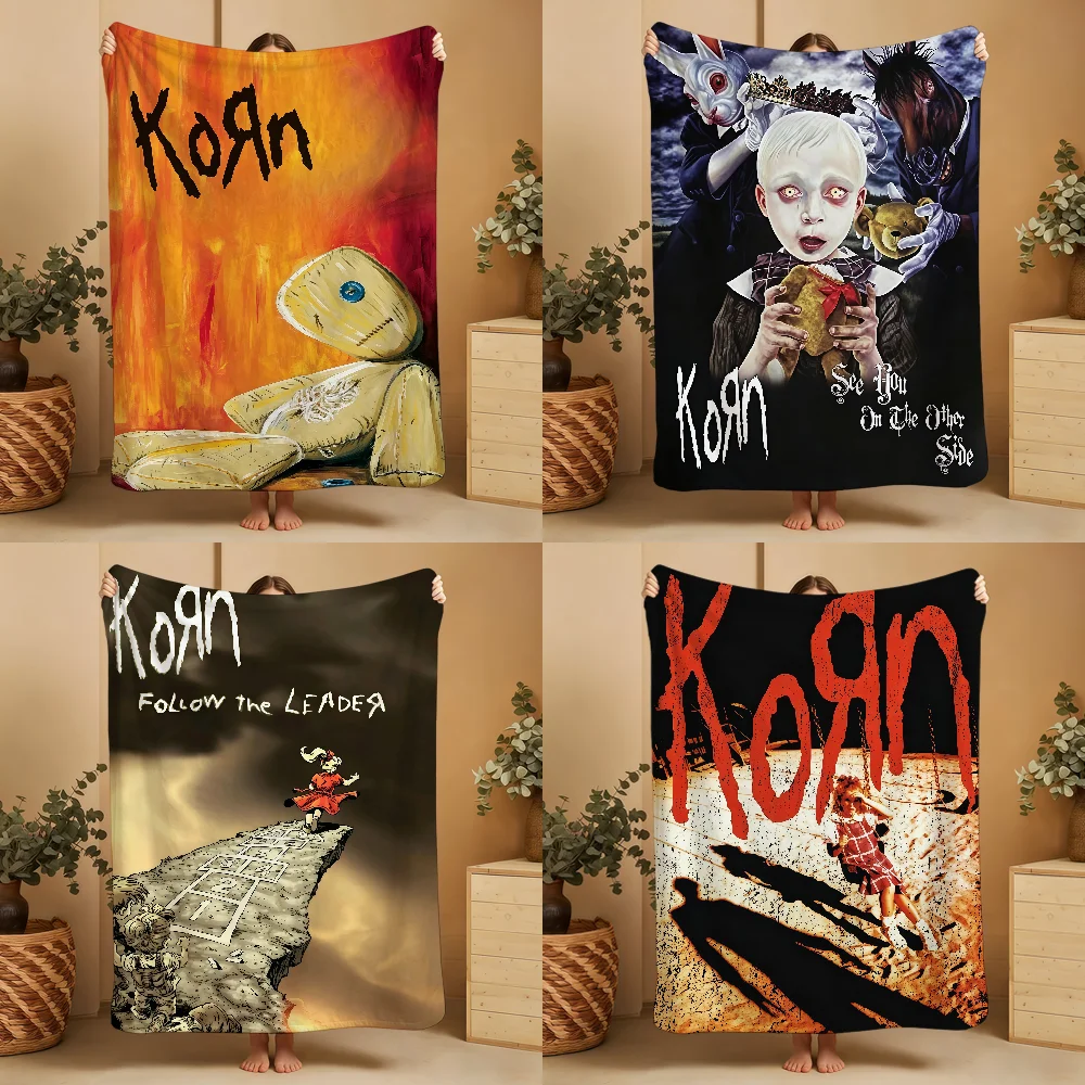 Rock Band K-KornS Album Blanket Throw Super Cosy Plush Living Room Sofa Couch Childish Birthday Gifts