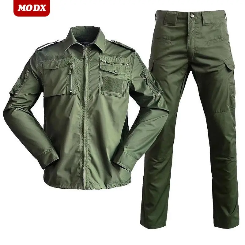 

Thin Labor Protection Set Cotton Camouflage Dirt Resistant Wear-resistant Working Clothes Outdoor Sport Fitness Training Clothes