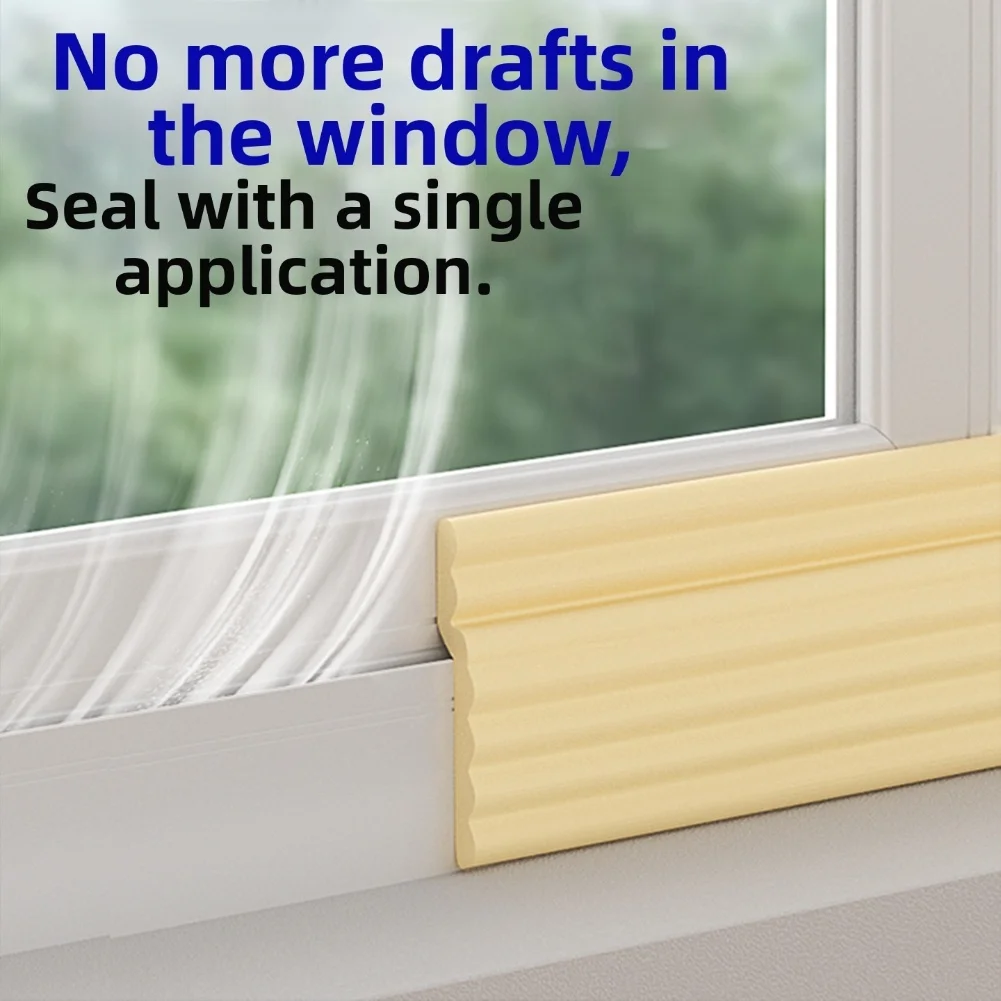 Door Window Seal Strip Soundproof Self-Adhesive Sealing Strip Reduce Noise Sealing Strip Tape Insulation Weatherstrip