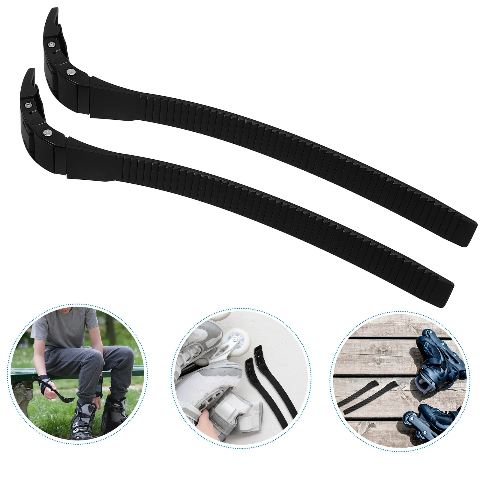 

Комплект из 2 ремней-пряжек для роликовых коньков, регулируемая длина, профессиональный аксессуар для фиксации обуви для инлайн-коньков