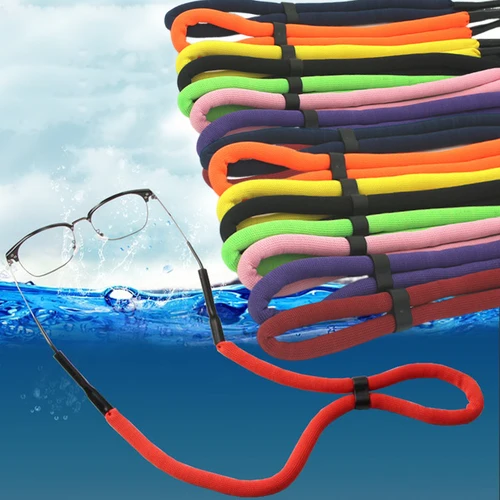 Imagen 2 del producto 1/3x correas para gafas de cadena flotante para natación, cordón para gafas deportivas acuáticas, cordón para gafas, soporte antideslizante ajustable