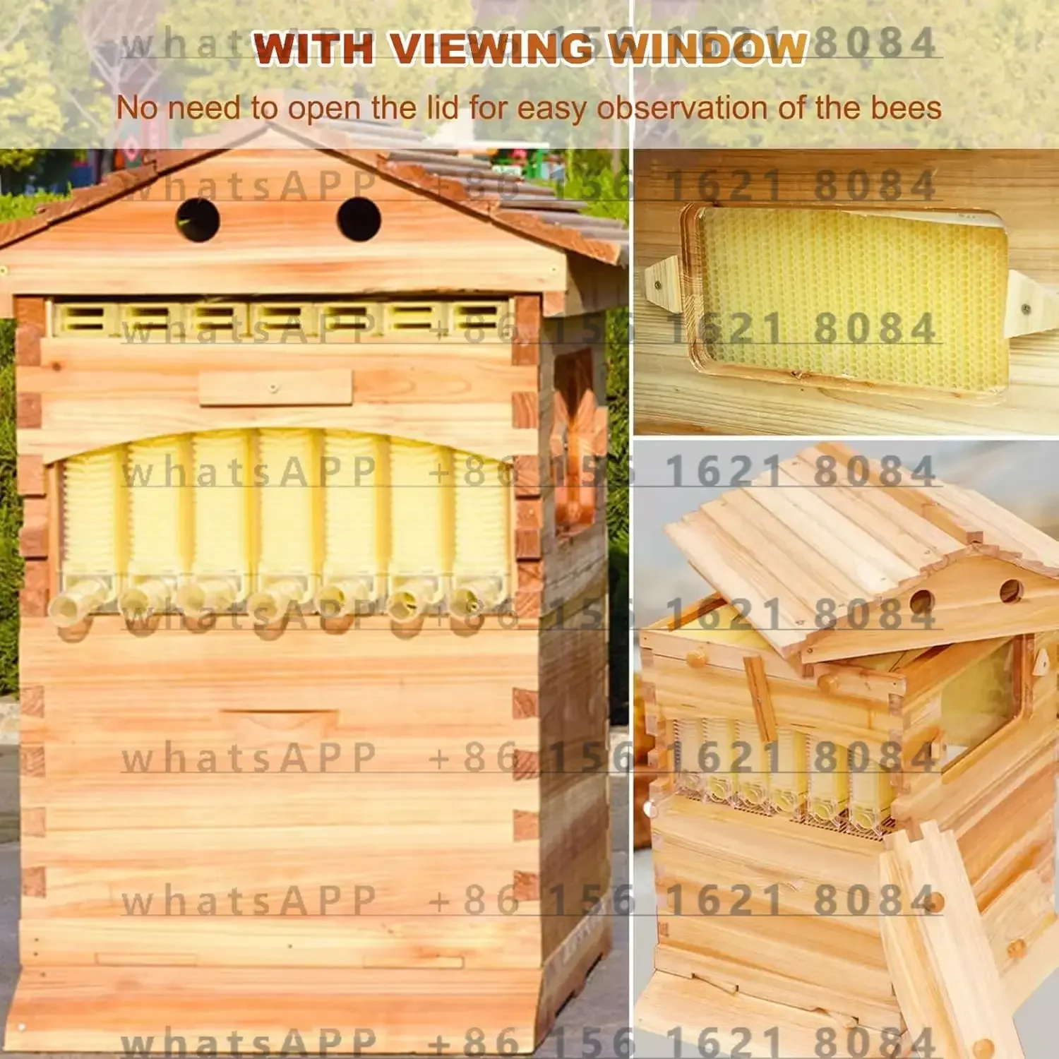 

Automatic Beehive Golden Palace Flow Super Honey Super with 7PCS Flow Frame