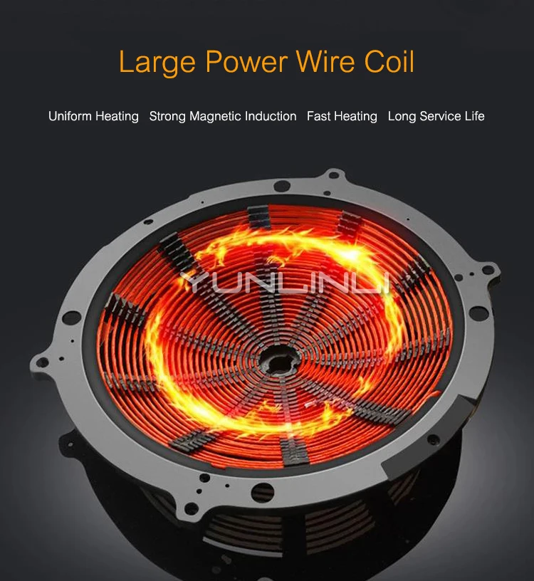 Коммерческая индукционная плита, вогнутая электрическая плита, индукционная плита, 6000 Вт, высокая мощность, столовая, отель, кухонная посуда