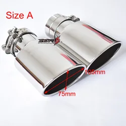 1 PC  Car Accessories Outlet 105 mm Oval Stainless Steel Universal Exhaust Tip Muffler Pipe For Reiz Carola