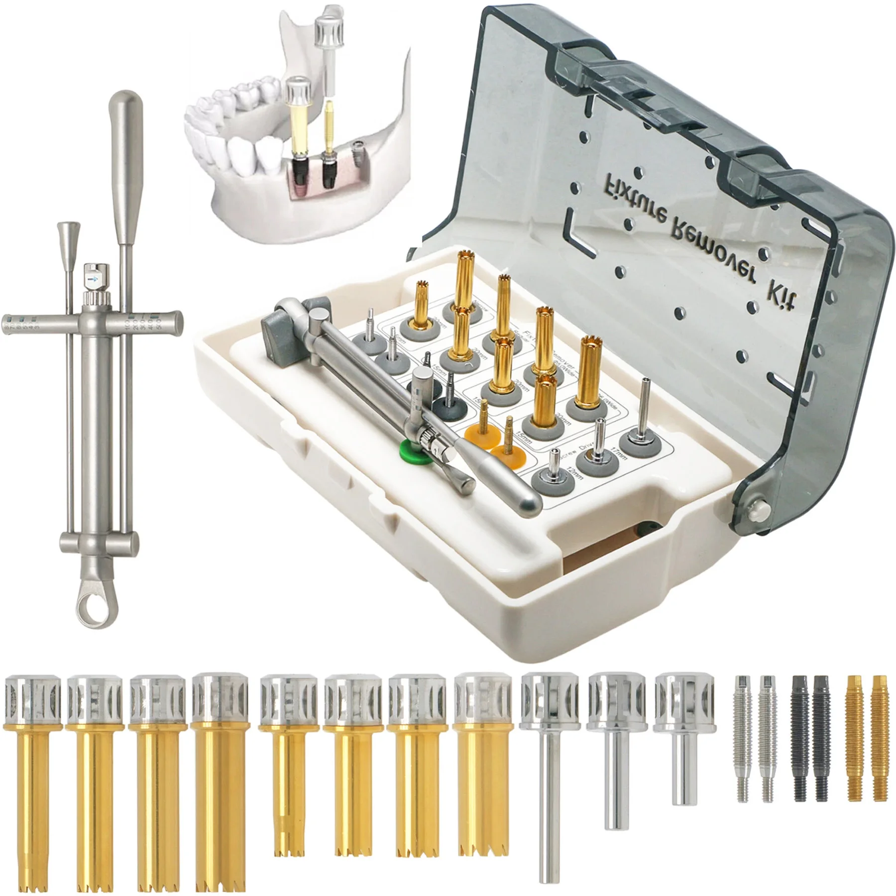 Implant Fixture Remover Kit Removal Dental Screw Hex Driver Neobiotech FR Wrench