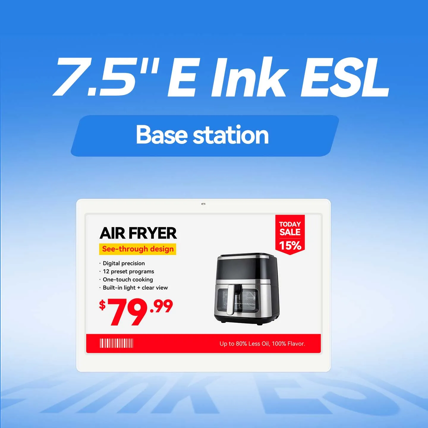 7.5'' ESL Electronic Shelf Label Four Color Eink Price Tag Digital Display Hospital Electronic Bedside Card Large Epaper Display