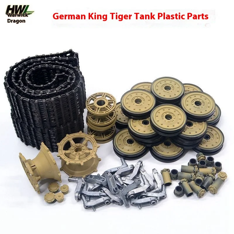 Henglong Tiger King Tank 3888a-1 Accessories Plastic Track Main Wheel Rocker Drive Induced Wheel Chassis Assembly Turret