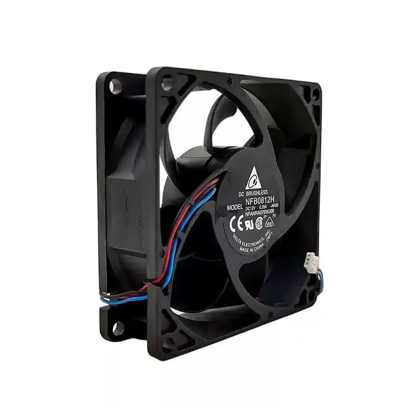 Original For Delta NFB0812H 12V 0.20A 8025 80mm 8cm 3Pin Quiet PC Server Chassis Power Supply Projector Blower Cooling Fan