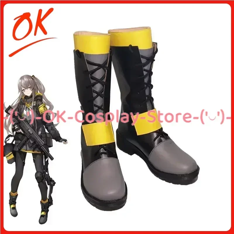 [Customized Size] Girls' Frontline UMP45 Cosplay Shoes Game Roleplay Costume Prop Halloween Carnival Party Boots PU Leather