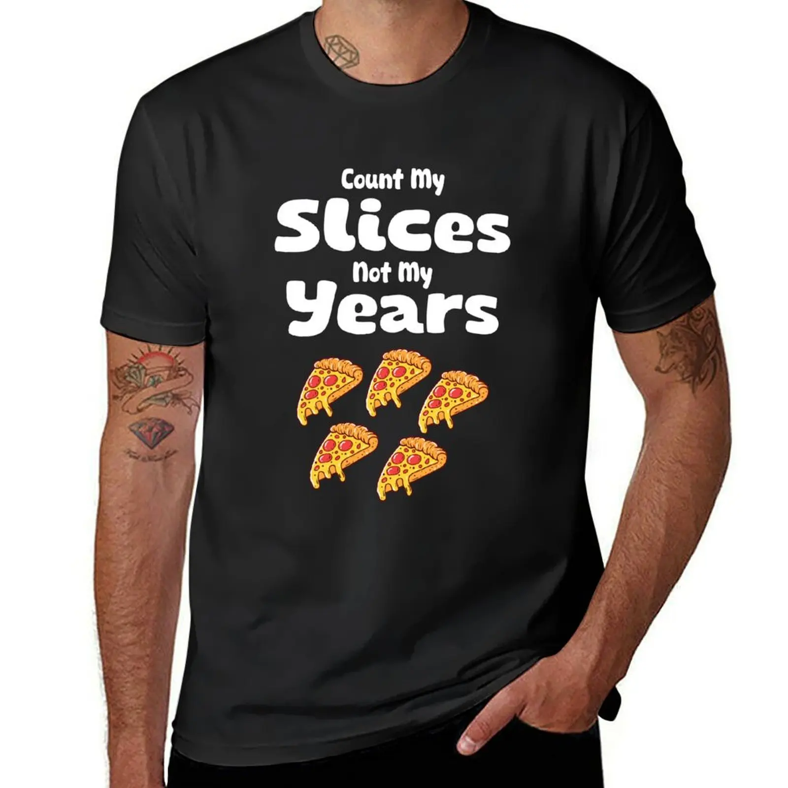 Cute Pizza Fun Italian Cuisine Count My Slices, Not My Years 4th Birthday Baby T-Shirt tees sweat customs mens tall t shirts