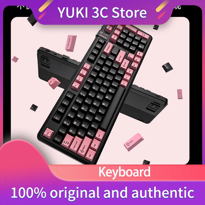 Hola98pro Mechanical Keyboard 3Mode 97 Keys 2.4G Bluetooth Wireless Customization RGB Gasket Hot Swap Low Delay Gaming Keyboard