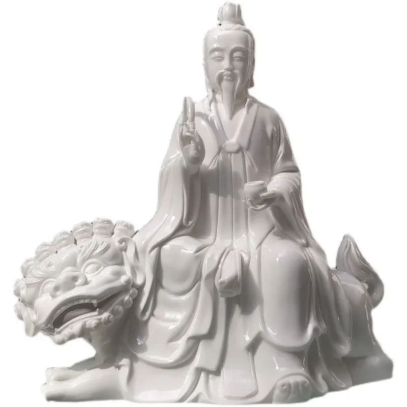CL White Porcelain Suffering Tianzun Lei Zu Jiutian Yingyuan Thunder Sound Popularization Statue Ceramic Statue