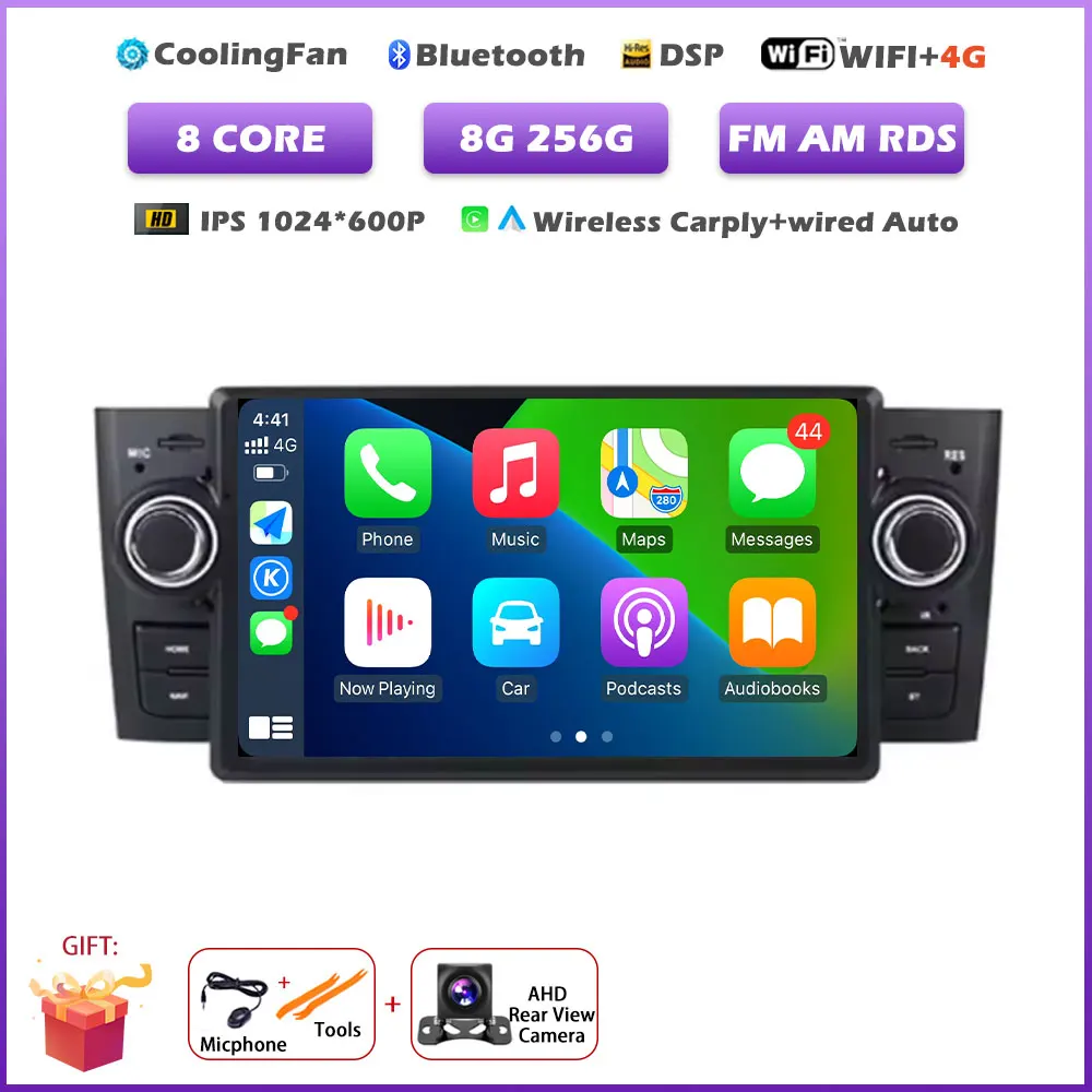 Voor Fiat Grande Punto Linea 2007-2012 7 inch Android 16 Auto Multimedia Speler GPS Carplay Autoradio Stereo Video Audio Head Unit - afbeelding 1