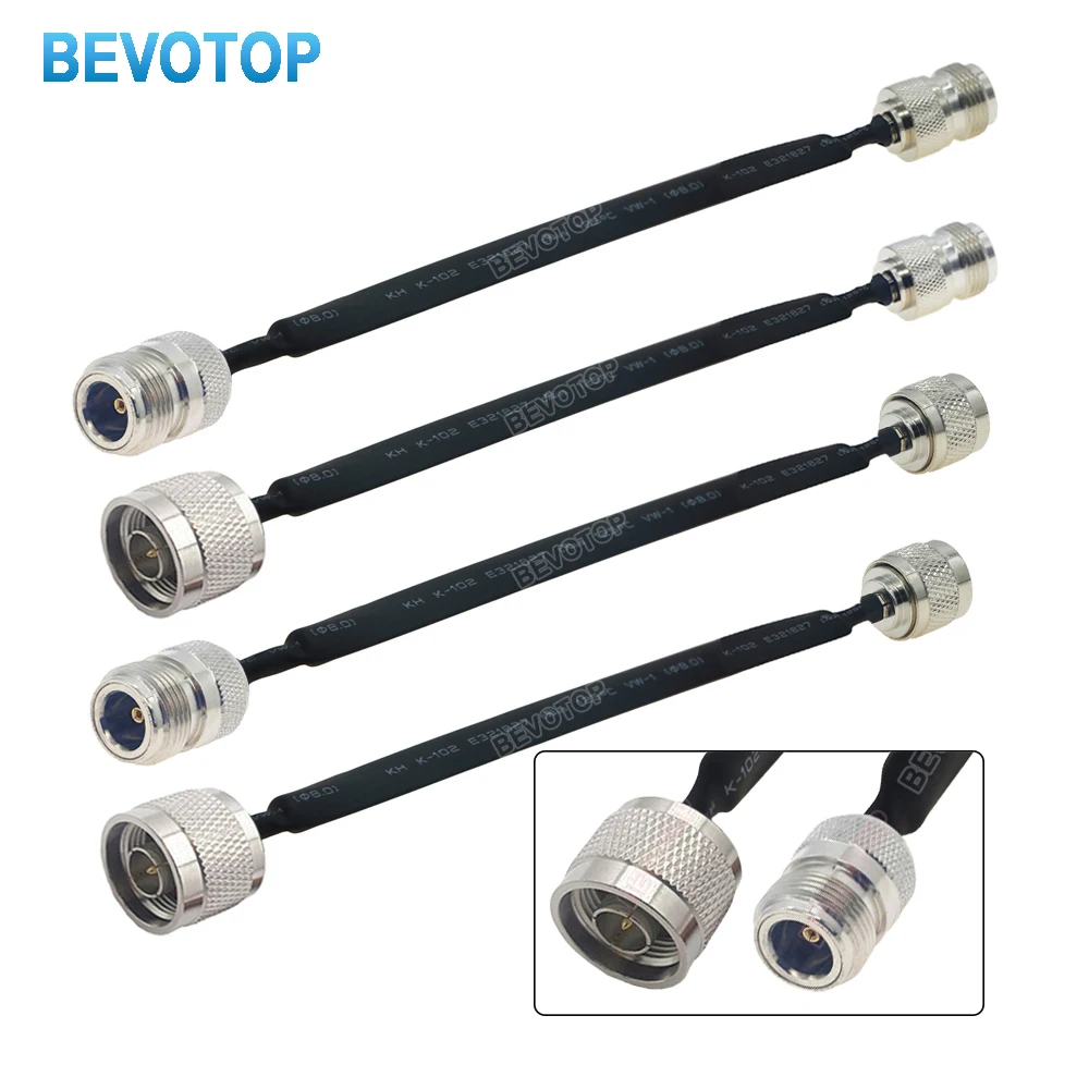 1PCS N Male to N Female RF Coaxial 50 Ohm LTE Antenna Extension Jumper Cord Adapter for Door/Window Flat Cable Pigtail