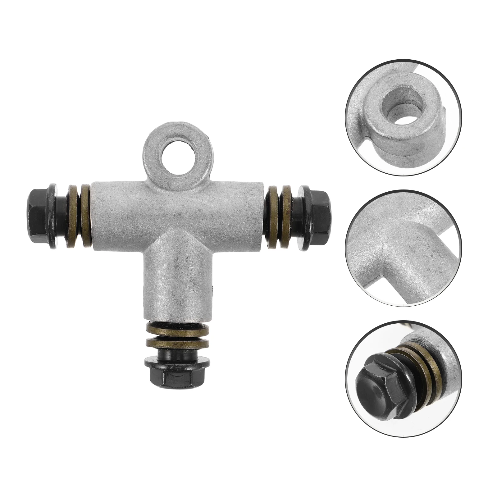 

10Mm Atv Line Fittings 3-Way Hydraulic Hose Adapter Leakproof Durable Alloy Universal For Motorcycle Scooter Dirt Bike