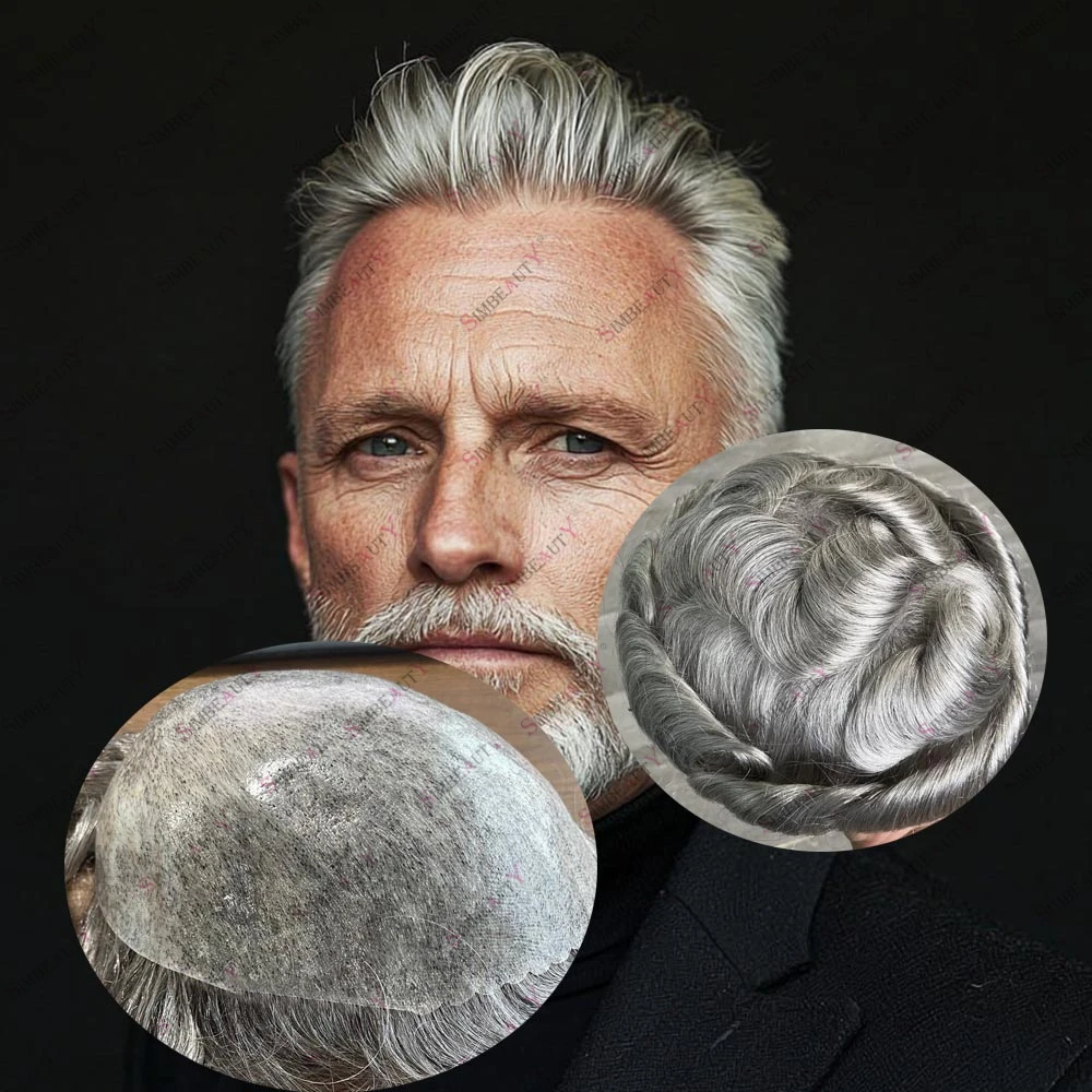 

Прямые/Волнистые накладные волосы из натурального человеческого волоса для мужчин, протезы для замещения волос при облысении, парик-система 1B65 1B80 4 # 1 # Мужской парик с естественной линией роста волос