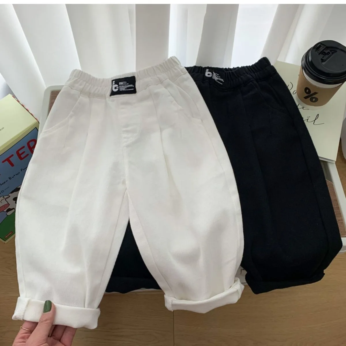 RAISE Spring Kids Boys Trousers 2026 Cotton Sticker Infant Babys Boys Long Pants Handsome Childrne Boys Casual Versatile Pants