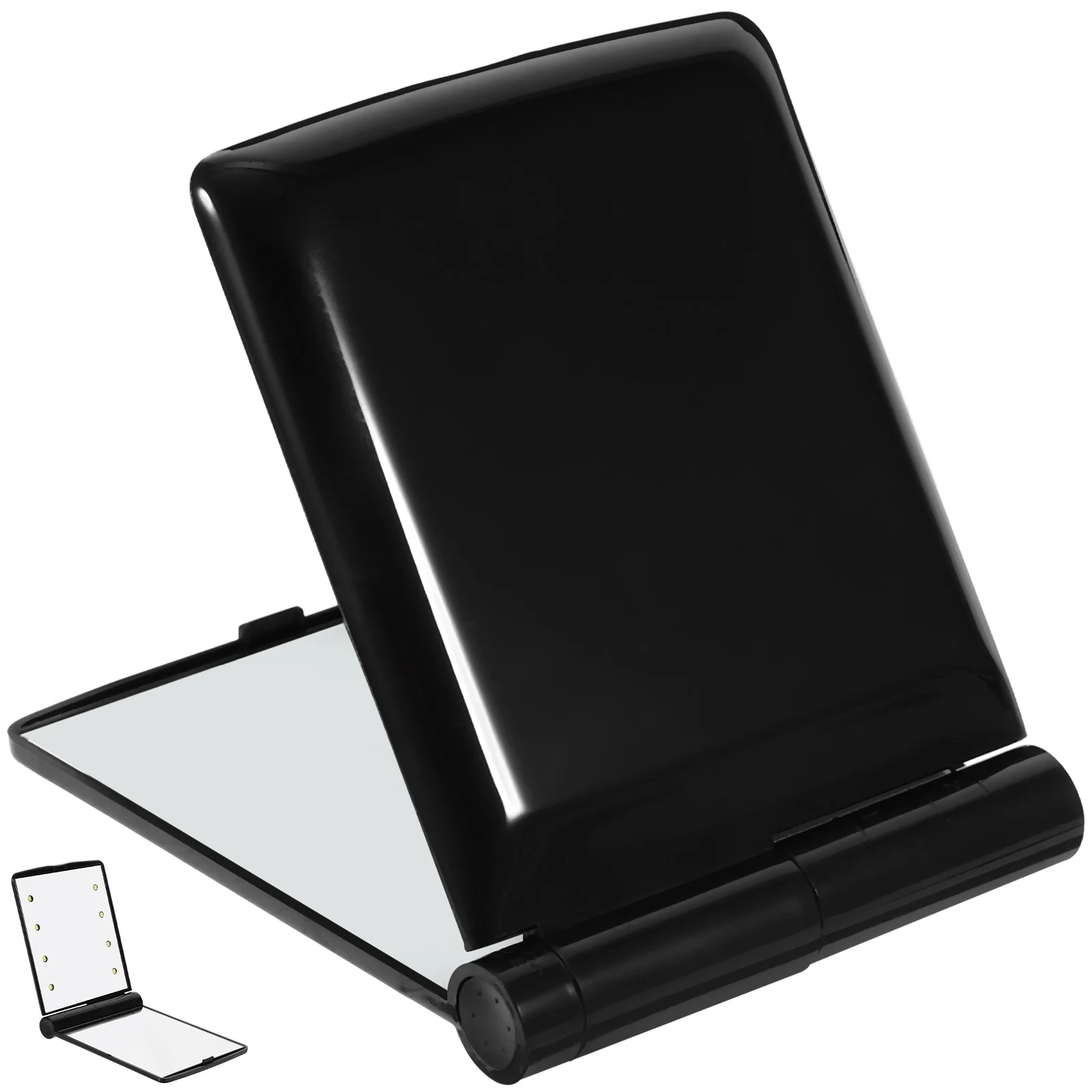 Led Makeup Mirror Foldable Two-Sided Handheld Portable Compact Travel Mirror For Women Outdoor Purse Mini Skin Care