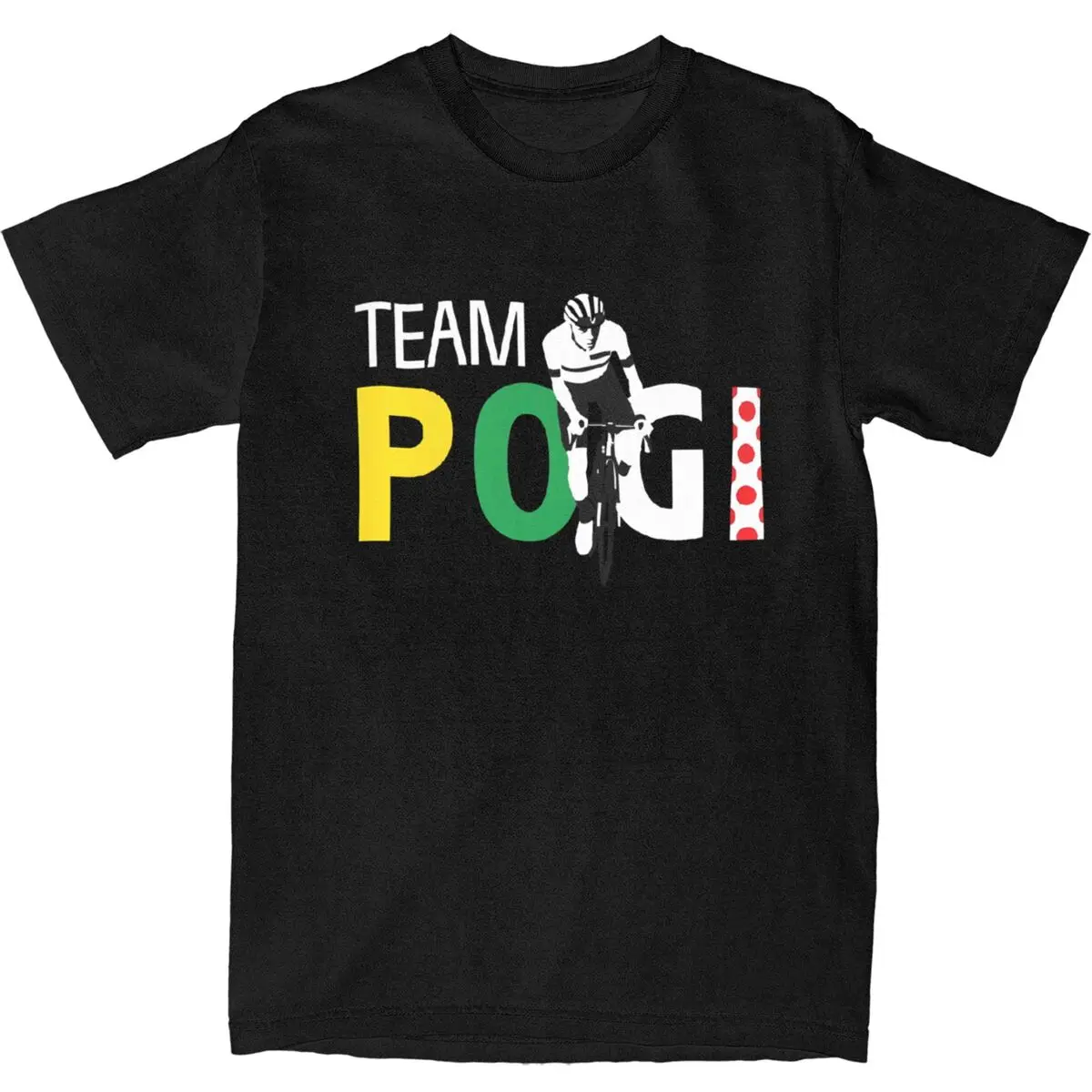 Streetwear T Shirt Team Pogi Tadej Pogacar  Cotton T-Shirts Novelty Tee Shirt for Mens Summer Tour-De France Short Sleeve Tees