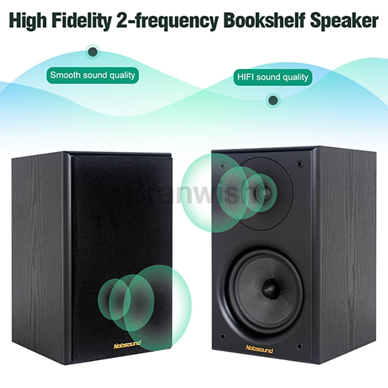 

6,5-дюймовый настольный двусторонний динамик NS2000MKII, Hi-Fi аудиодинамик высокой мощности, пассивный объемный динамик для домашнего кинотеатра, полочный динамик 100 Вт