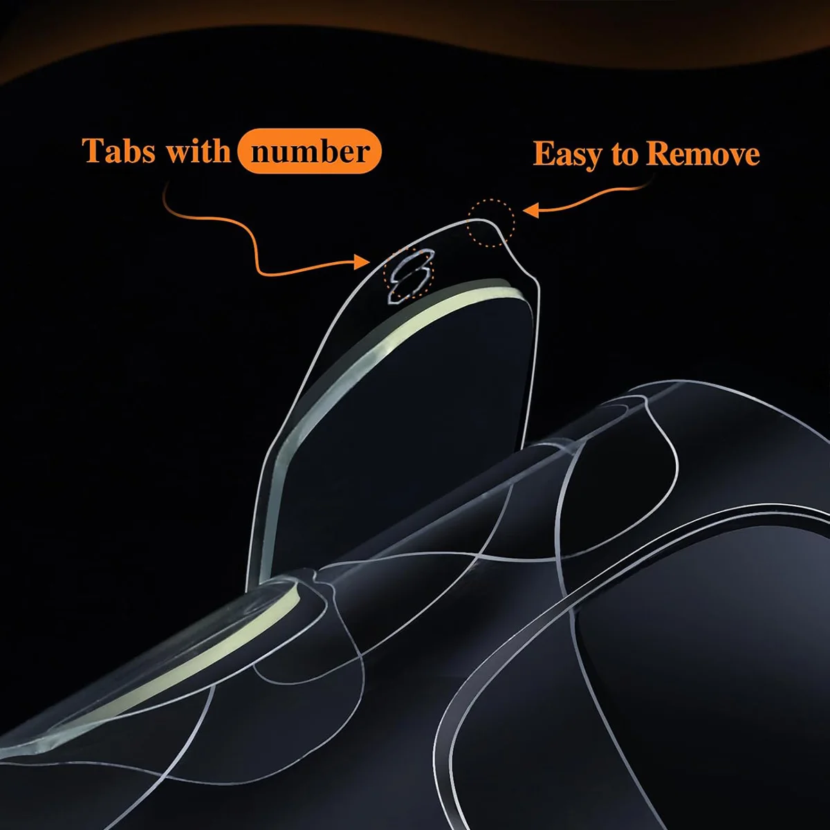 900 ملصق جل للأظافر، 15 مقاسًا من ملصقات الأظافر اللاصقة، مناسب لأطراف الأظافر لفن الأظافر، وشارات جل الأظافر #3