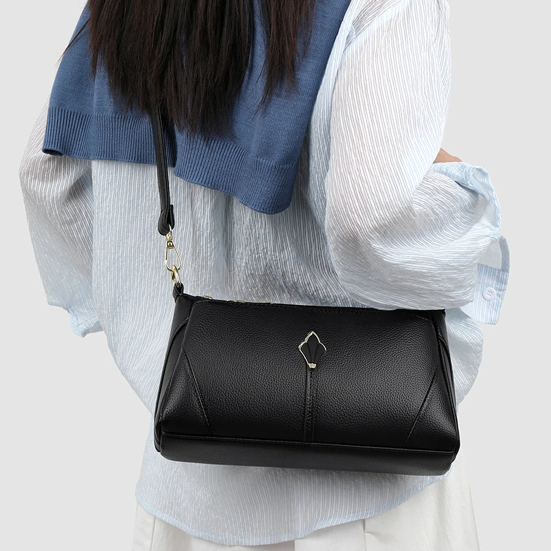 

New PU Leather Womens Handbag Shoulder Crossbody Bag Casual Tote Ladies Purse Fashion Top Handle Satchel For Office Daily Use