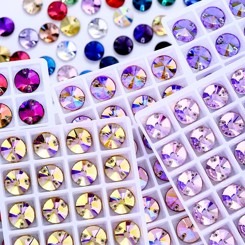 QIAO Yellow Series Sew On Rhinestones MultiShape Crystal Flatback Glitter Diamond for DIY Clothing