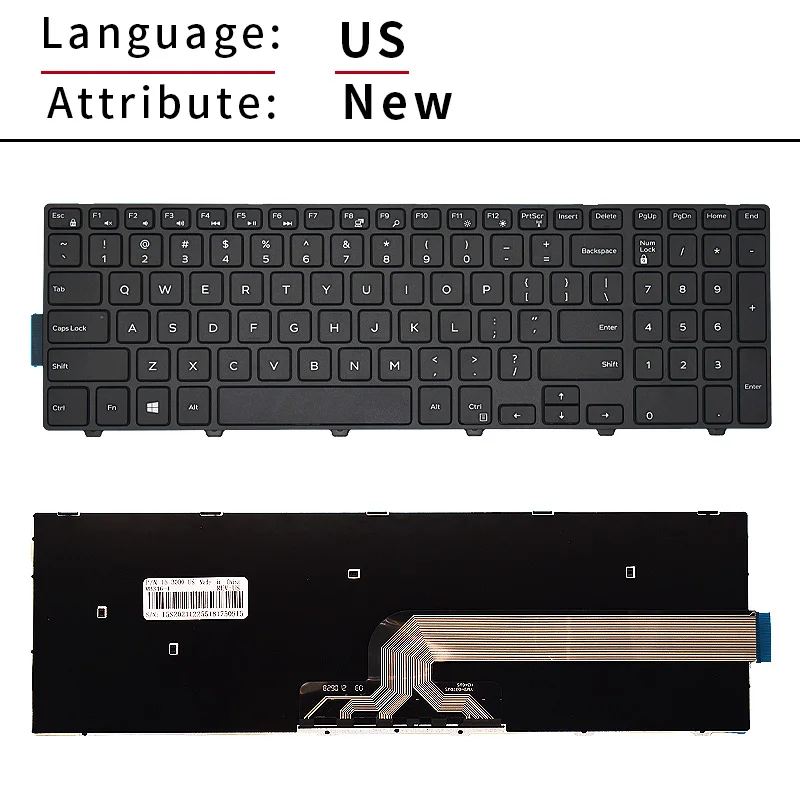 Keyboard AS UNTUK Dell Inspiron 15 5000 5758 5543 5548 5542 5552 5759 5551 5755 5555 5558 5557 5559 5577 5576 5748 5749 5545 5547