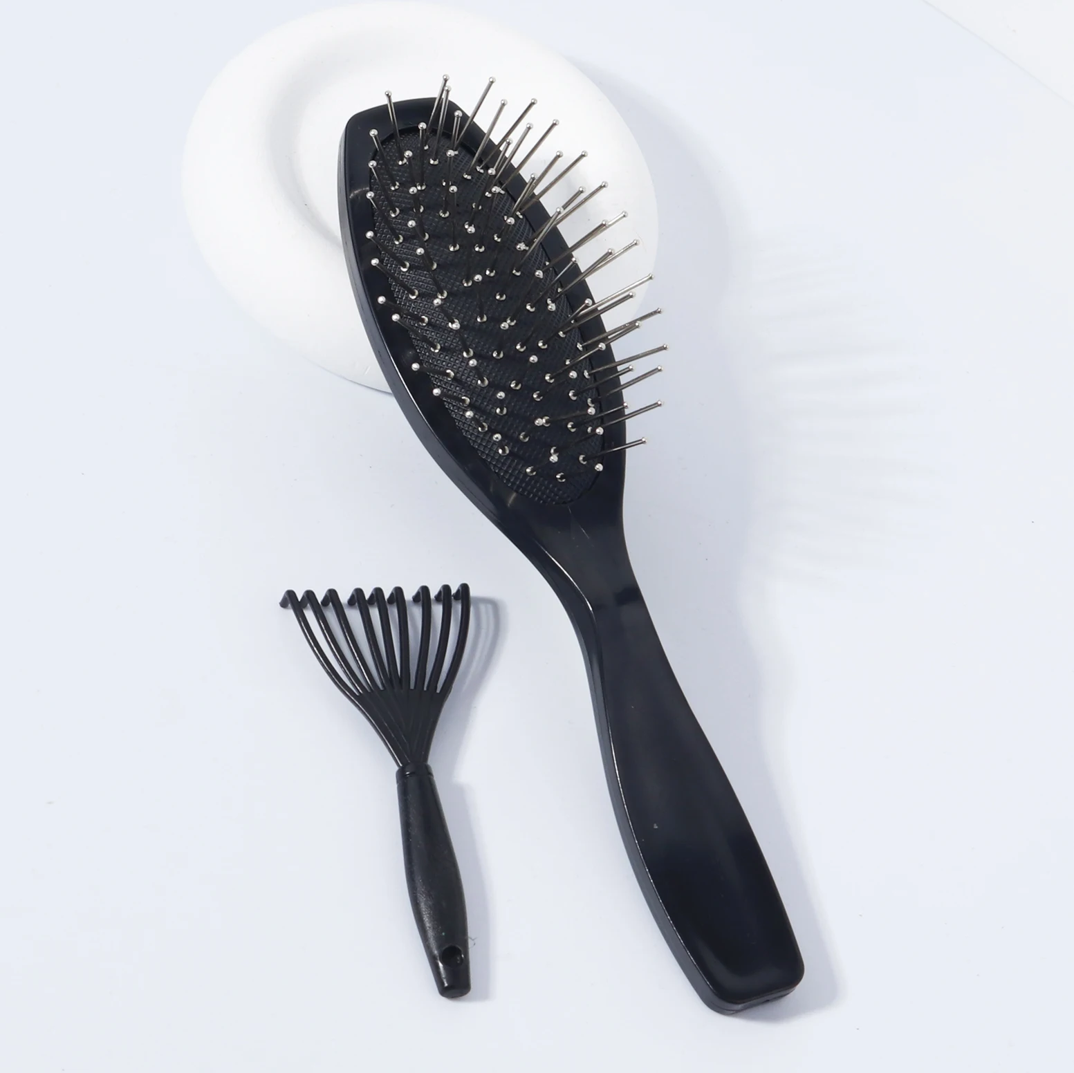 

Steel needle air cushion comb set, equipped with comb cleaning claws and hair debris cleaning tools, special for real hair wigs