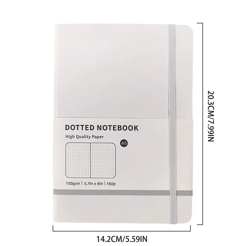 Dot Journal Notebook Leather Notebooks For Work A5 160 Pages Waterproof Hardcover Dot Grid Notebook For Notes Work School