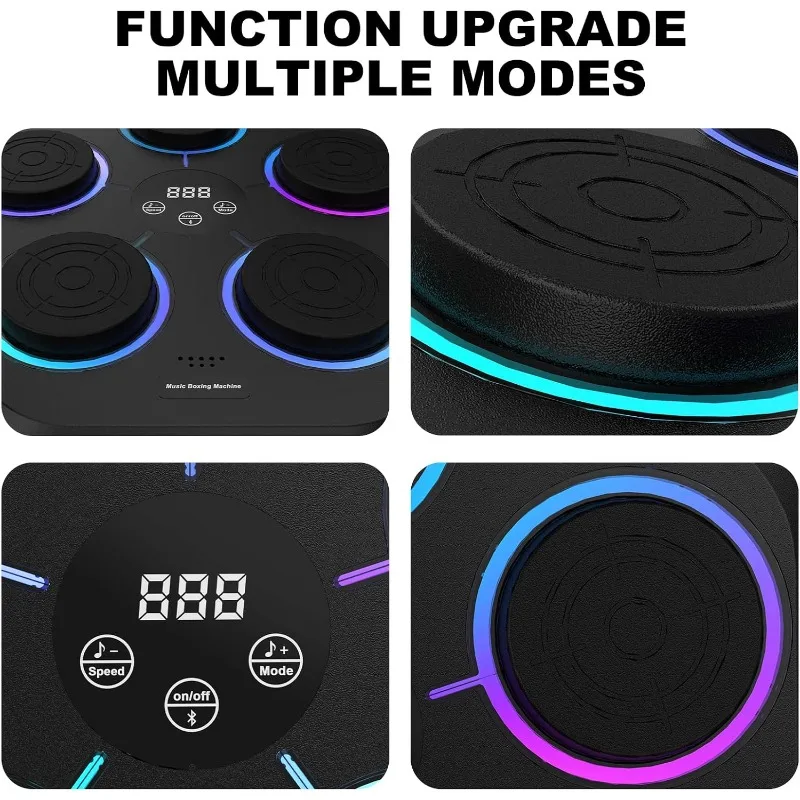 Music boxing machine, Wall mounted intelligent Bluetooth music boxing trainer with boxing gloves,