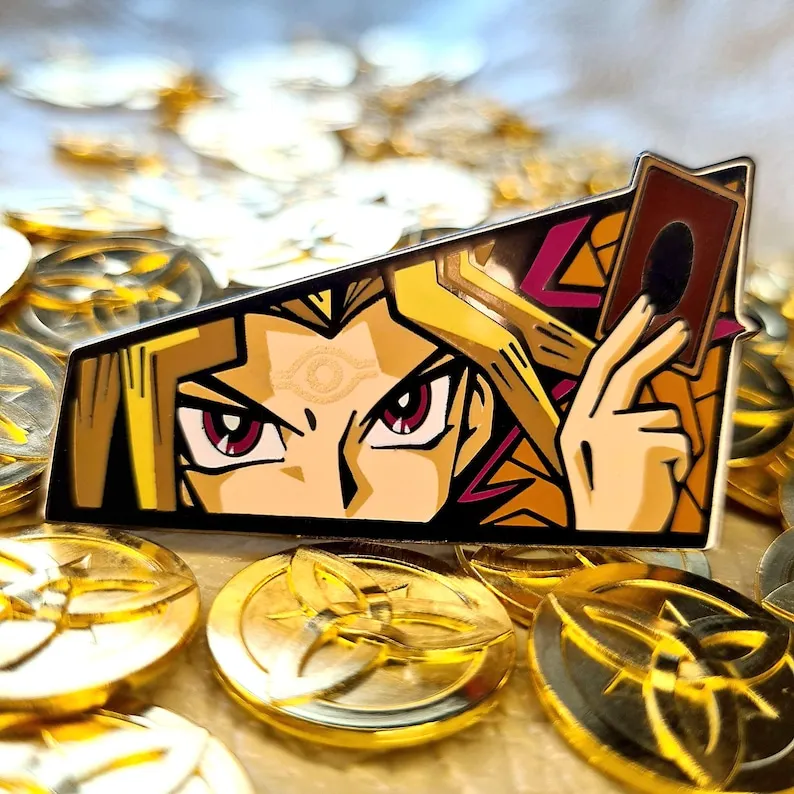 Alfinete esmaltado inspirado em anime Gaze - Olhos mágicos, olhos do duelista