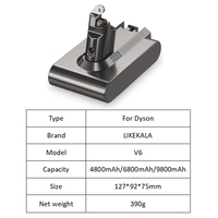 2025new modelPara Dyson V6 batería serie DC62 SV11 SV10 aspiradora de mano batería de repuesto batería de repuesto para Dyson
