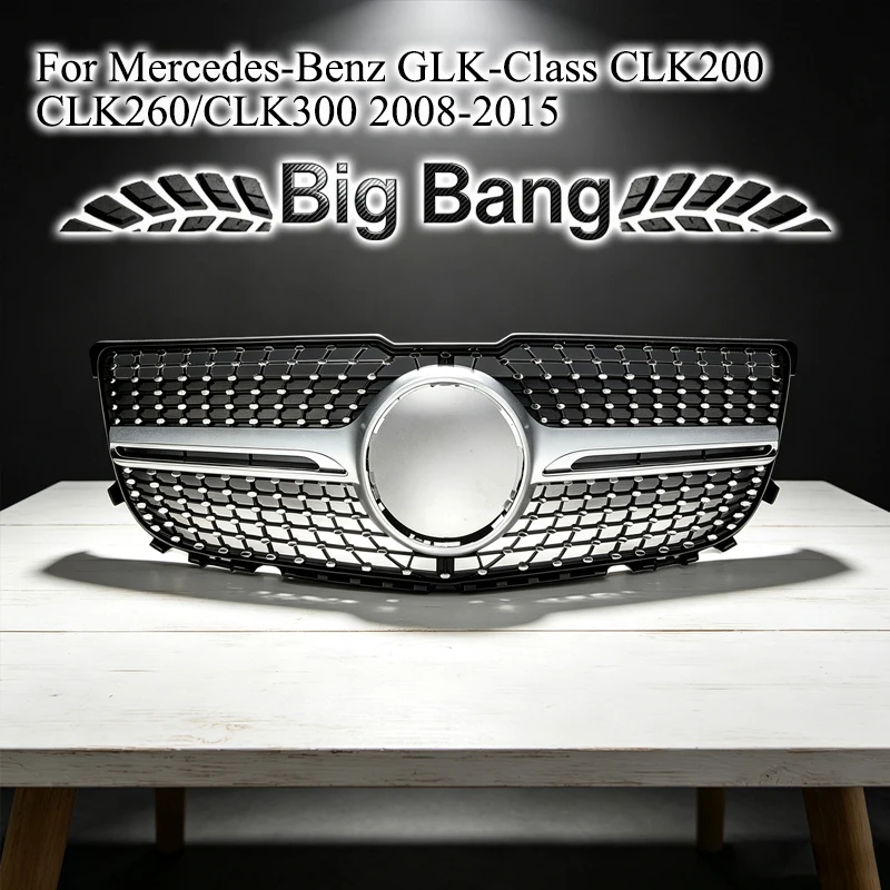 Suitable for Mercedes-Benz GLK, GLK200, GLK260, and GLK300, featuring a modified front fascia with a starry sky GT vertical gril