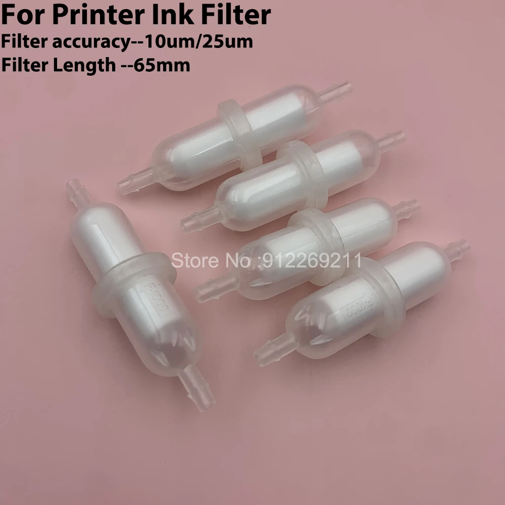 10PCS JYY Ink Filter Micro Capsual Filter F-1000 65mm long for Spectra Polaris 512 Konica Ricoh Xaar Spt printhead Flora Printer