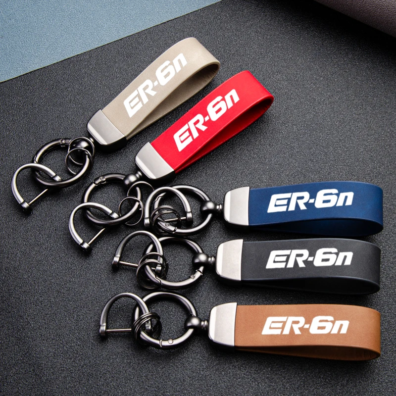 

Для Kawasaki ER-6N er6n er 6n фантастический кожаный металлический брелок