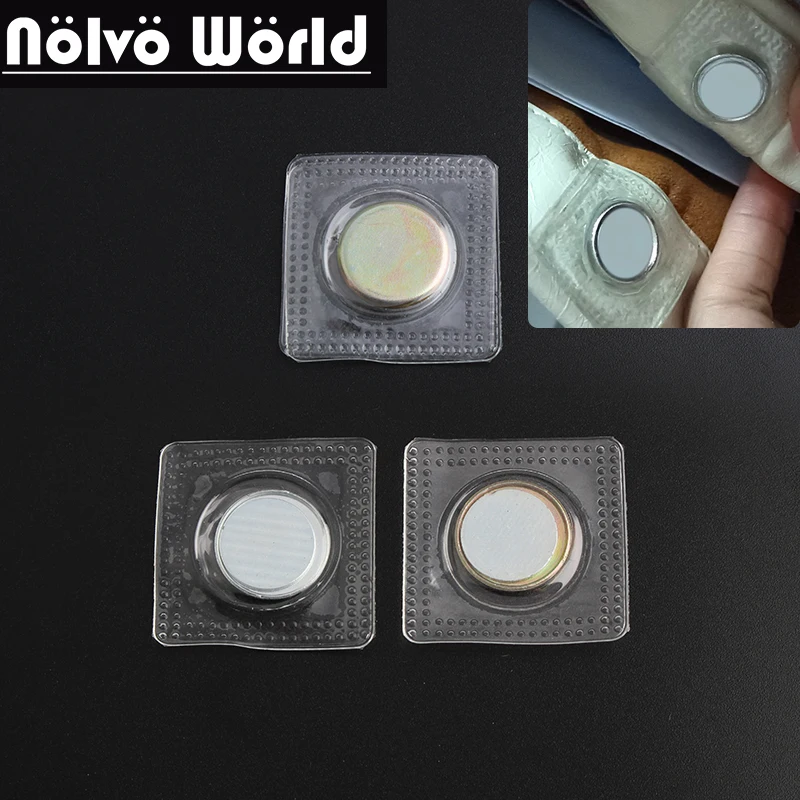 

10-30-100Sets 18/20mm Invisible Hidden Sew Magnetic Snap Magnet Fastener For DIY Notebook Coat Clothing Wallets Bags PVC Buttons