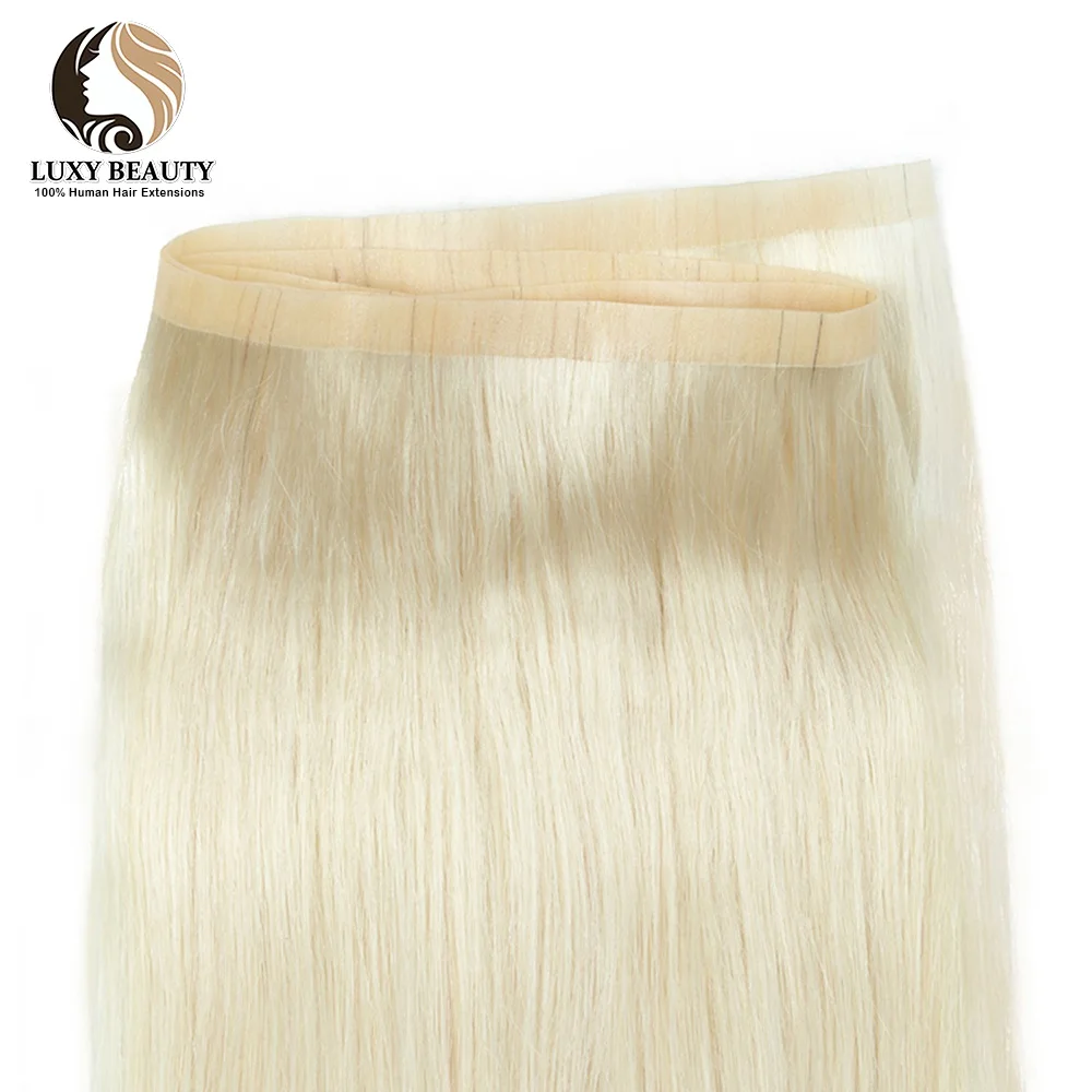 Straight Long PU Tape Weft Human Hair Extensions 12