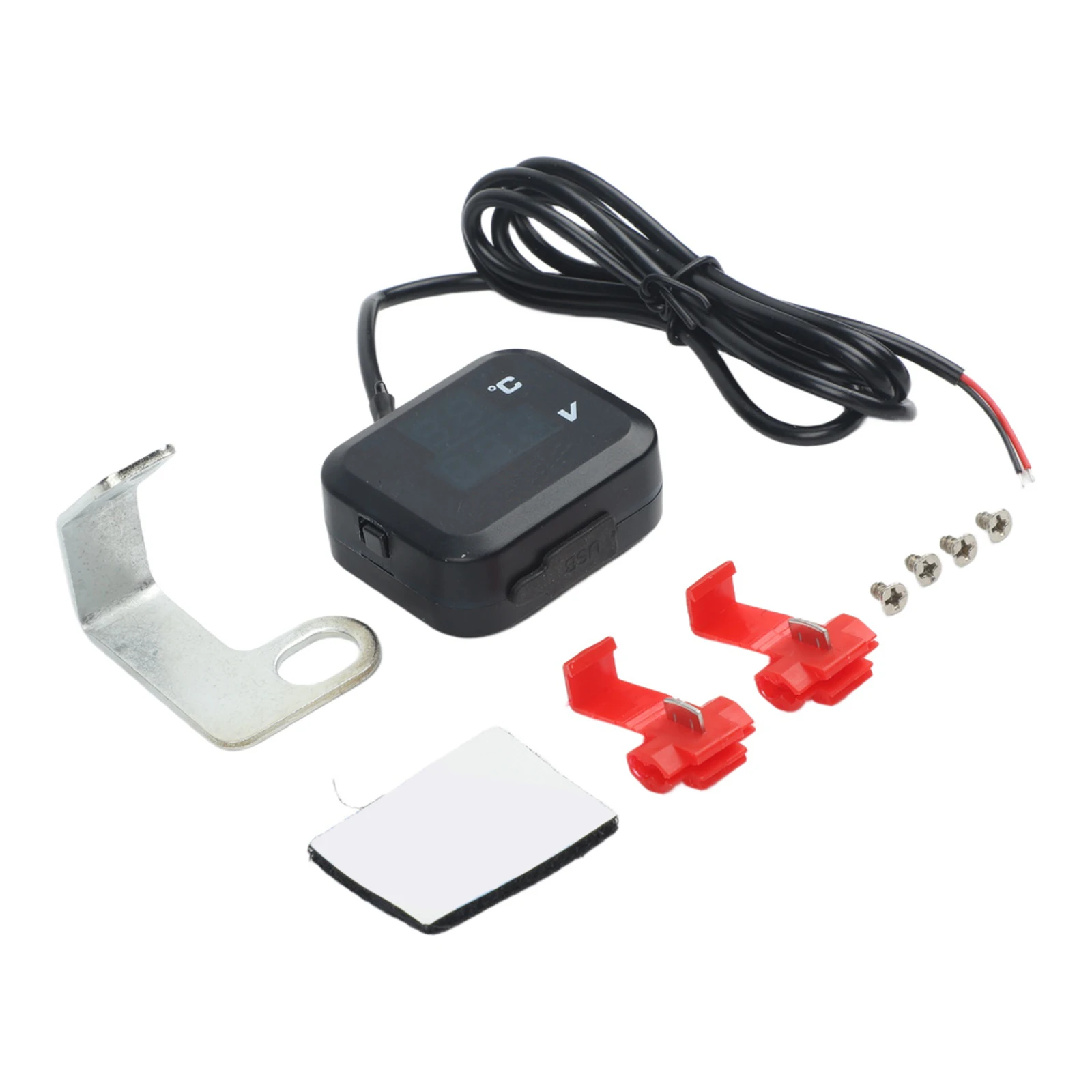 3 In 1 Meter Motorcycle Thermometer Motorcycle Adventure Motorcycle Dashboard Display With Led Wear-resistant Material