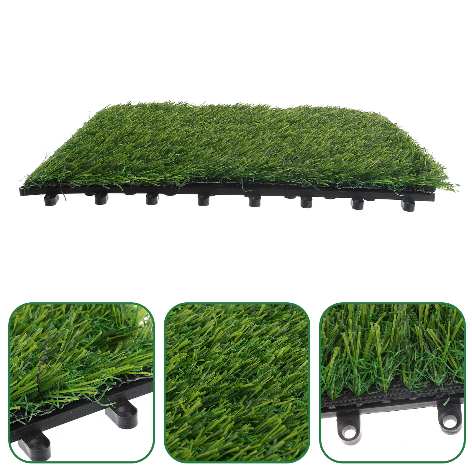 

Fake Grass for Patio Artificial Grass Tiles Balcony Decor Easy to Clean High Temperature Resistant Long Lasting Color Natural