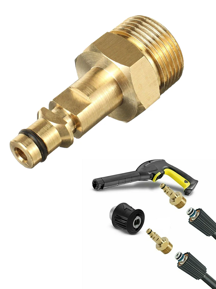 Laroal Lot De 2 Raccords Rapides Haute Pression M22 14mm - Adaptateurs Pour Nettoyeur Kärcher K2 à K7