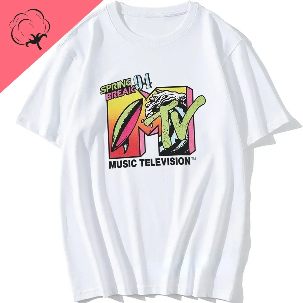 2022 MTV Music Television Retro T Shirt Men Clothing Spring Break 94 Rock Hip Hop TV Show Ropa Hombre Camiseta Unisex Tee