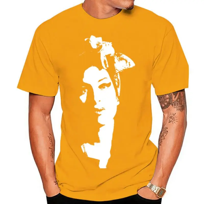 Official Amy Winehouse Scarf Portrait T-Shirt Frank Back Black Muisc Merch Band Cotton Tee Shirt Stylish Custom